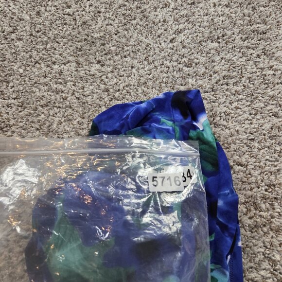 Lauren Ralph Lauren Dress Womens 8 Blue Floral Sleeveless Wrap - Picture 6 of 6